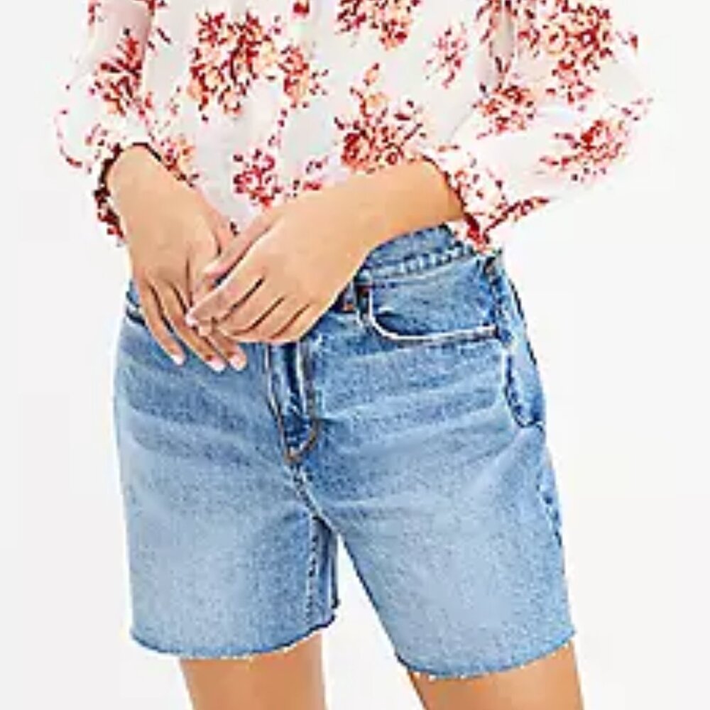 LOFT High Rise Denim Shorts - NWT!